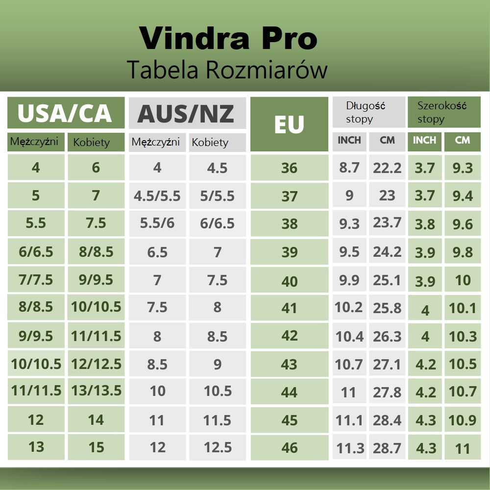 Vindra Pro - antypoślizgowe i uniwersalne buty zimowe dla bosych stóp (wodoodporne)